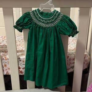 Green Smocked Dress
